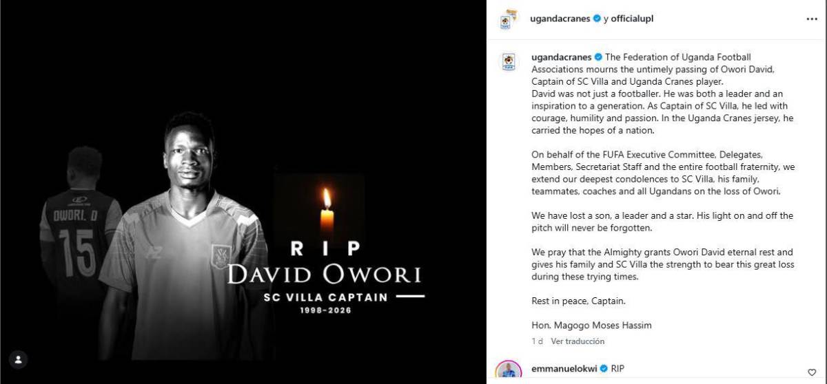 Terrible: Muere futbolista David Owori tras ataque y relatan lo que pasó