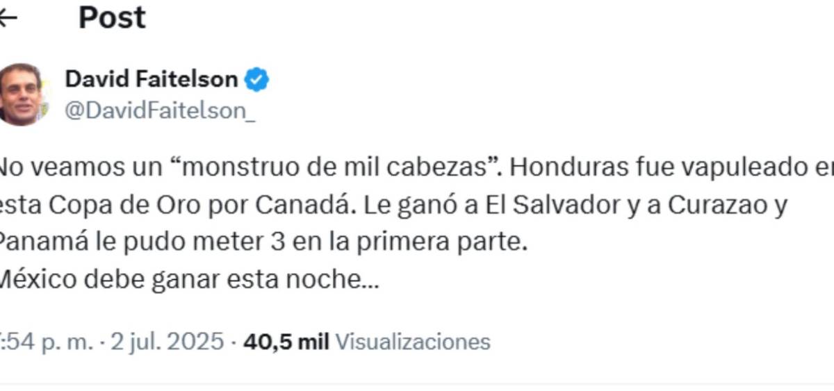 México- Honduras: Faitelson con ácido comentario y famoso europeo sorprendido