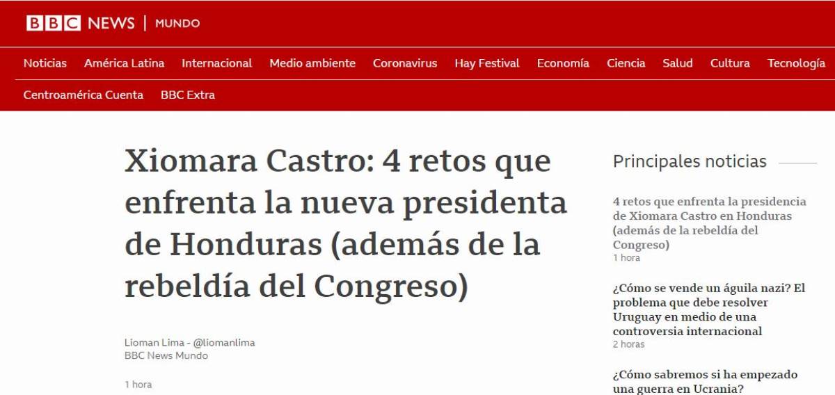 La crisis en el Congreso de Honduras ha sido ampliamente cubierta por medios internacionales.