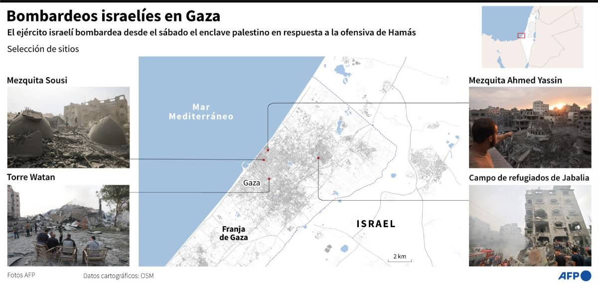 Israel reporta la muerte de 1,500 combatientes de Hamás en su territorio tras ofensiva