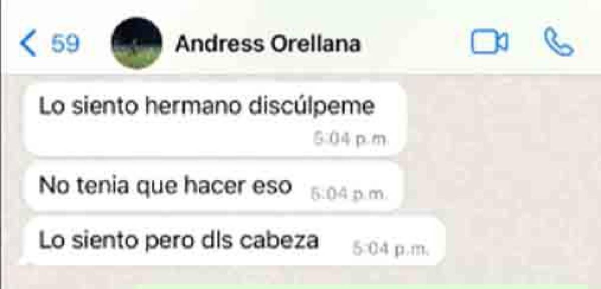 Los mensajes de WhatsApp entre André Orellana y “Patón” Mejía
