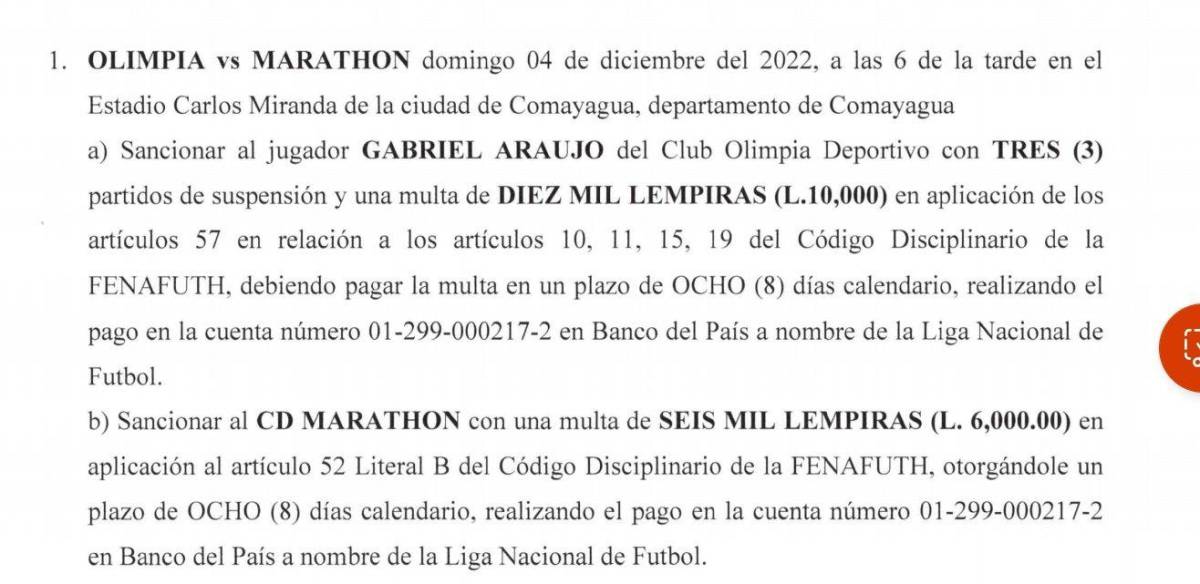 ¡Gabriel Araújo es castigado y Olimpia lo pierde para la final!