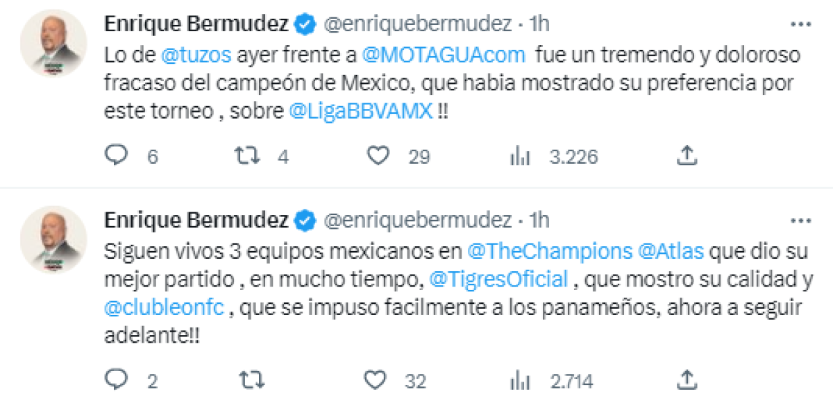 Enrique “Perro” Bermúdez: “Fue un tremendo y doloroso fracaso del campeón de Mexico, que habia mostrado su preferencia por este torneo”