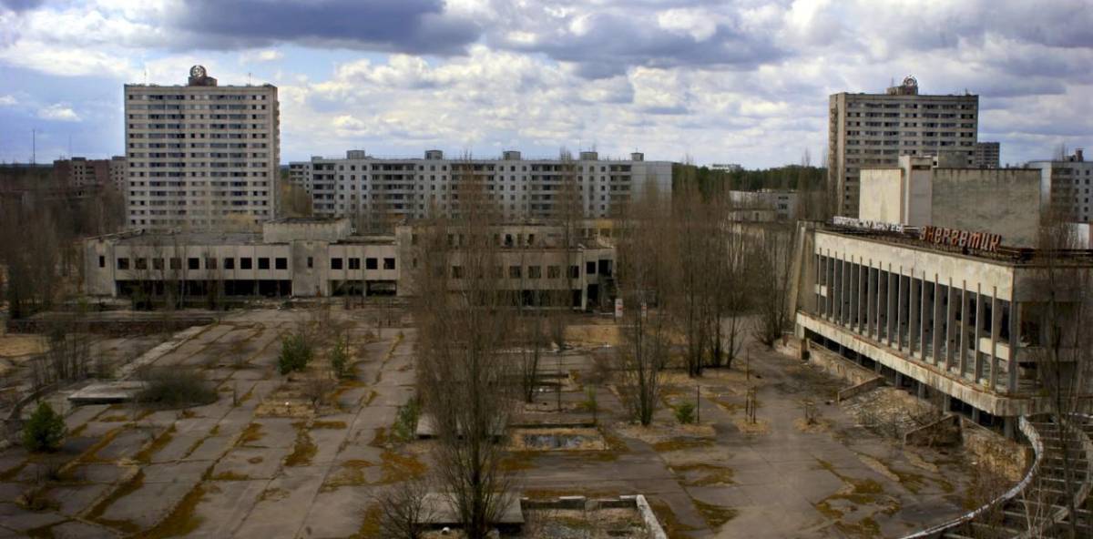 La ciudad fantasma de Pripyat, abandonada luego del desastre reactor atómico Chernobyl (EFE).