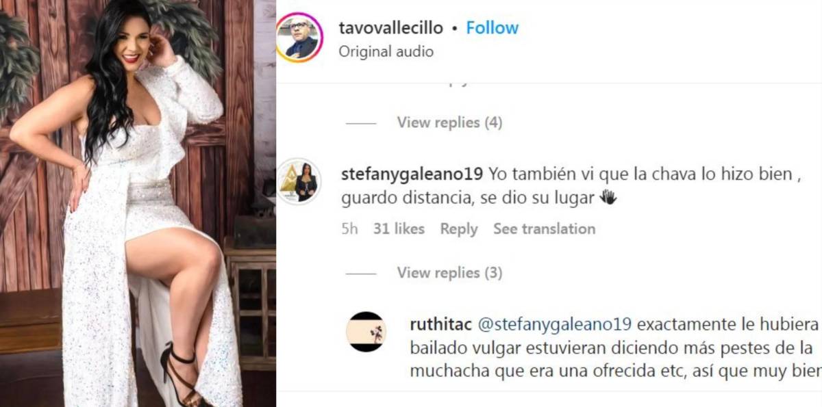 Stefany Galeano, emprendedora, bailarina y presentadora de televisión, expresó su postura. “Yo también vi que la chava lo hizo bien, guardó su distancia, se dio su lugar”. 