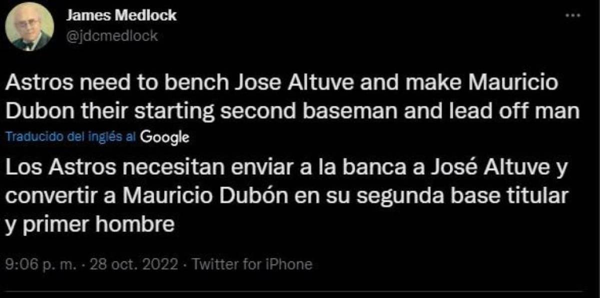 Periodistas y aficionados en sus redes sociales han exigido el hecho que Mauricio Dubón vea acción los Astros de Houston.