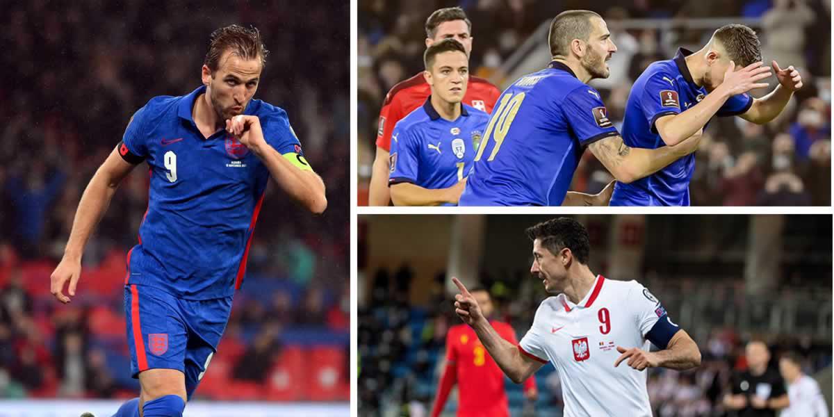 Inglaterra se acerca al Mundial de Qatar 2022 con goleada e Italia sufre ante Suiza