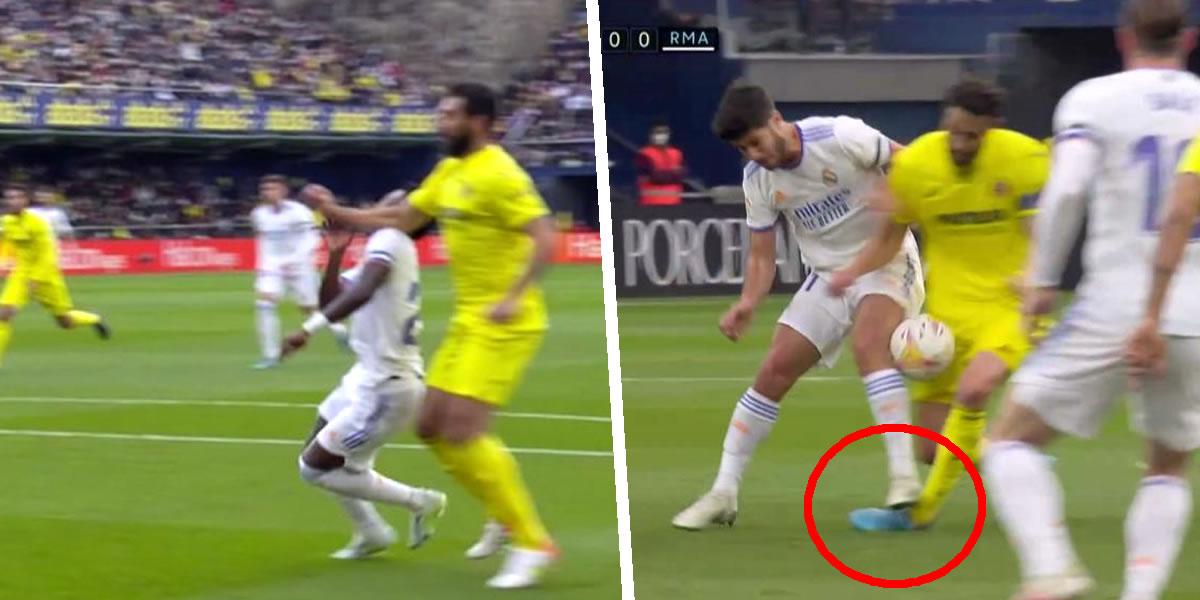 Las polémicas del Villarreal-Real Madrid: Penal no pitado a Vinicius y roja perdonada a Asensio