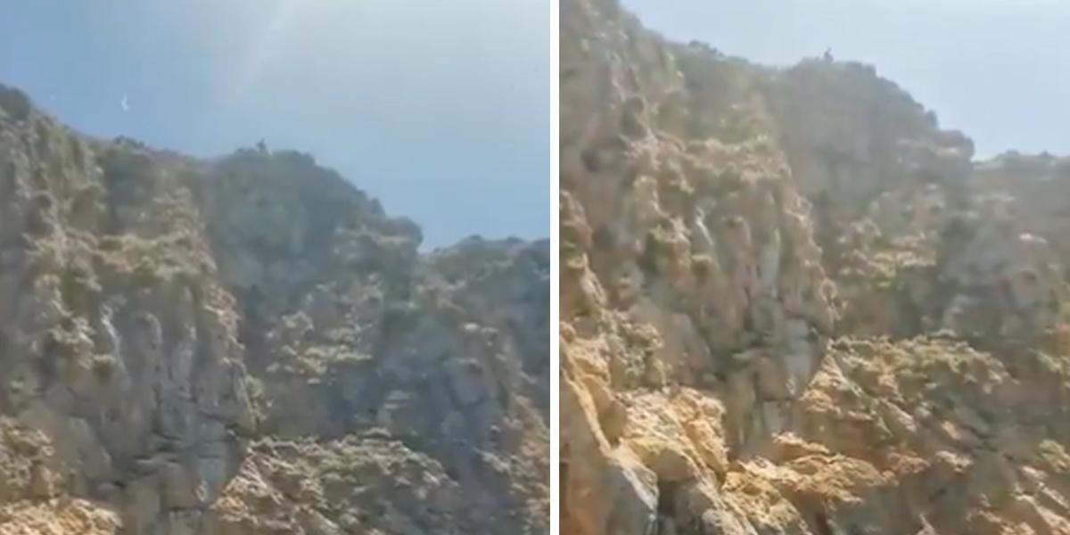 Virales: Mujer graba el momento en que su esposo se lanza de un acantilado y muere