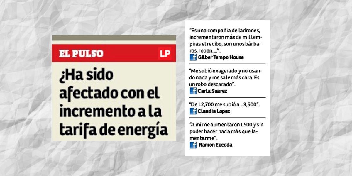 Abonados sampedranos reclaman por aumento a la tarifa de energía