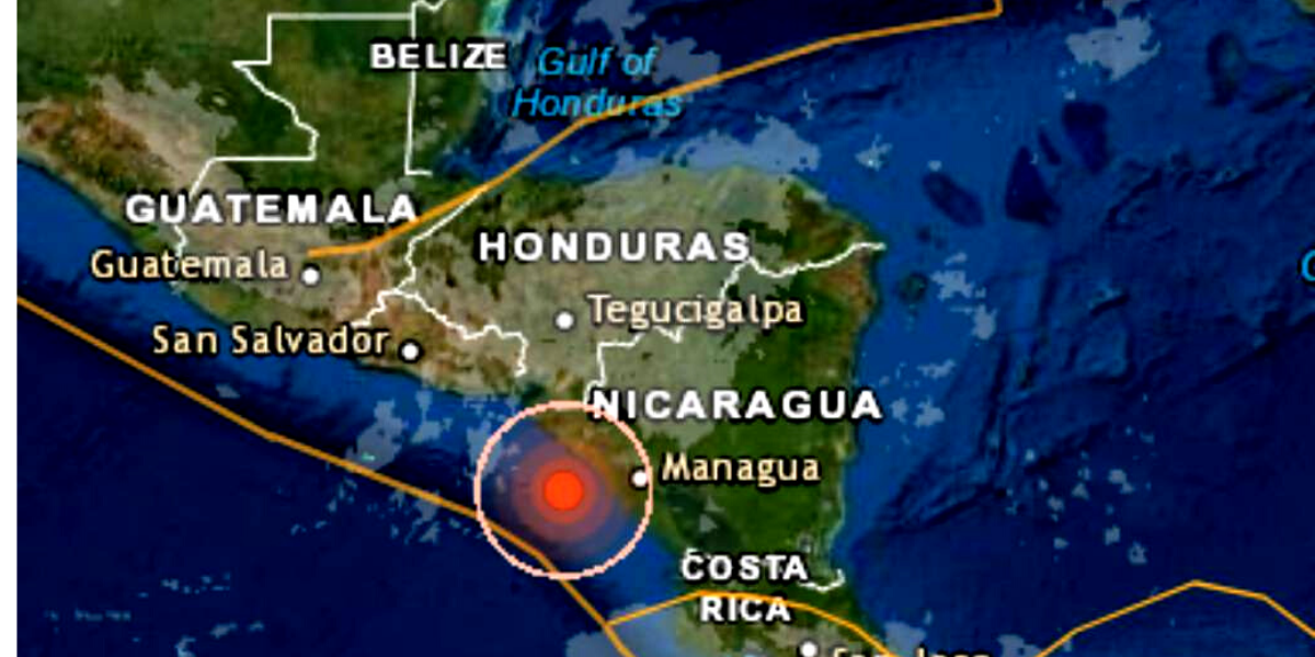Sismo de 6.2 grados en Nicaragua sacudió zonas de Honduras