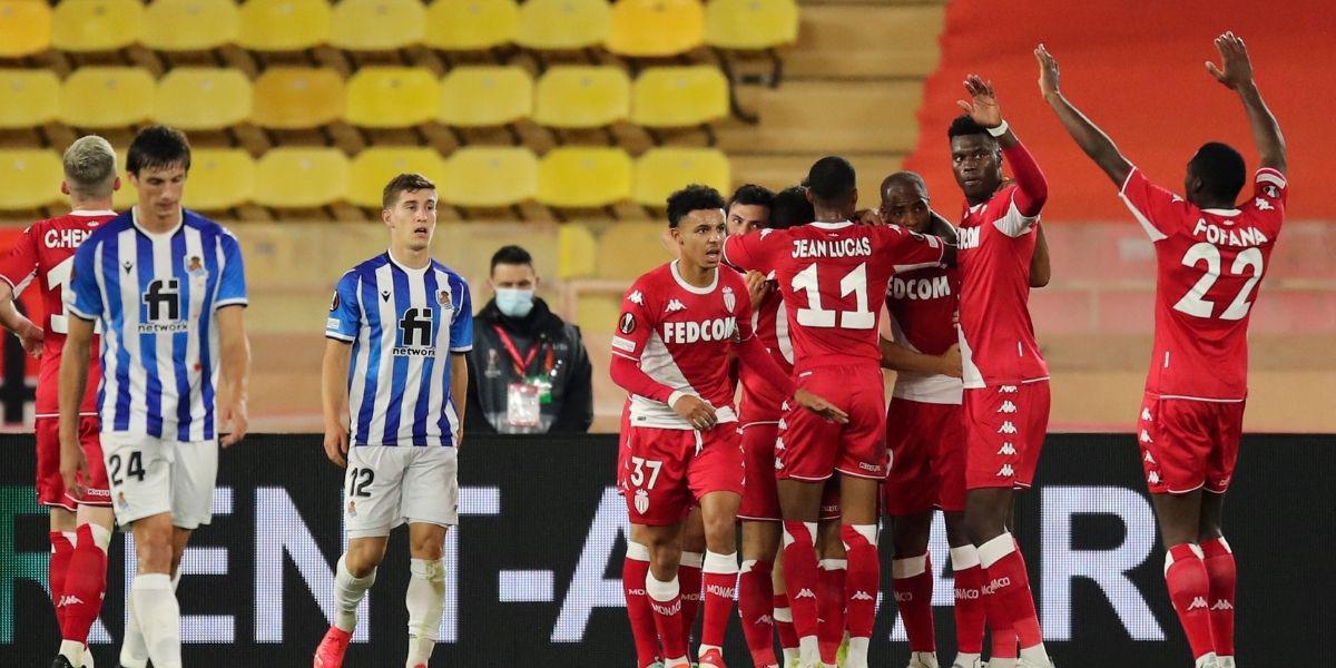 Mónaco doblega a la Real Sociedad y vuela hacia octavos de final de UEL