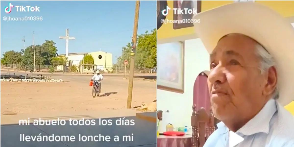 Virales: Abuelito le lleva la comida a su nieta al trabajo todos los días