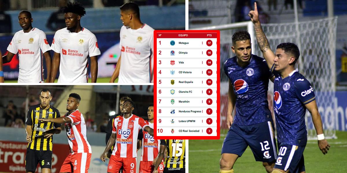 Tabla de posiciones del Torneo Apertura 2022: ¡Motagua arrebata el liderato al Olimpia!