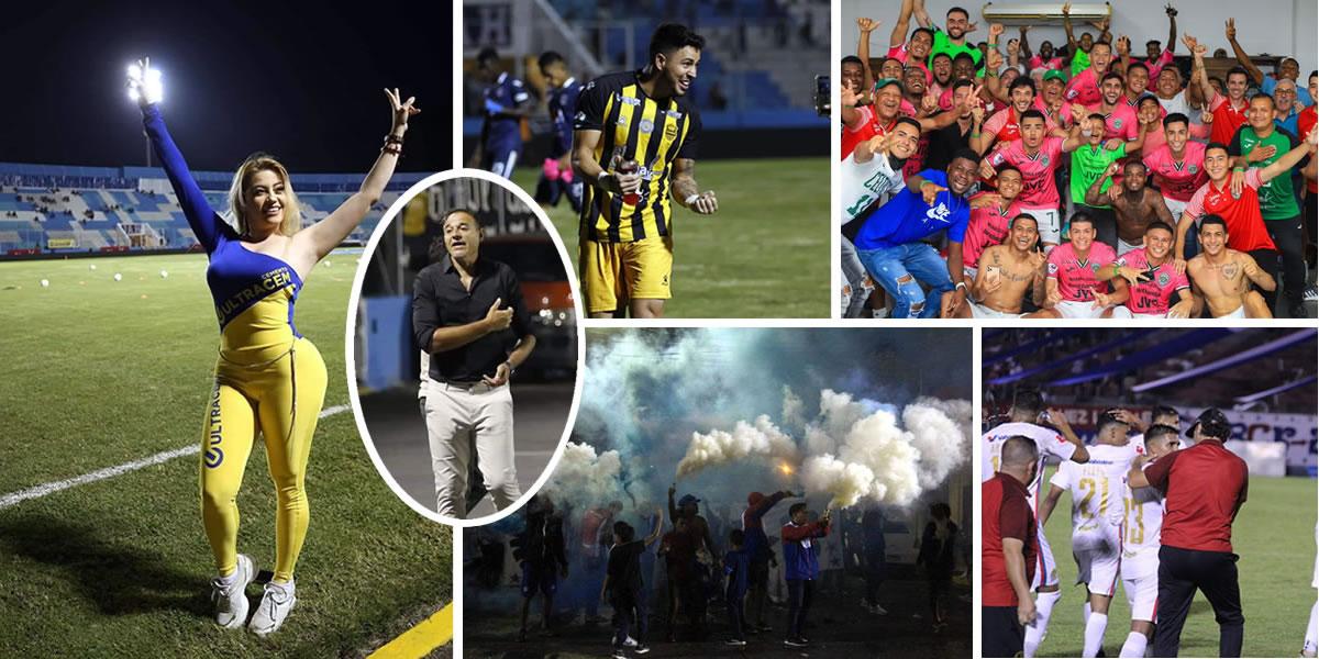 En imágenes lo que dejó los primeros partidos de la jornada 11 del Torneo Apertura 2022, con el destacado triunfo del Real España sobre Motagua en el Clásico y el juego de Olimpia en La Ceiba. ¡Hubo baile en el Yankel!