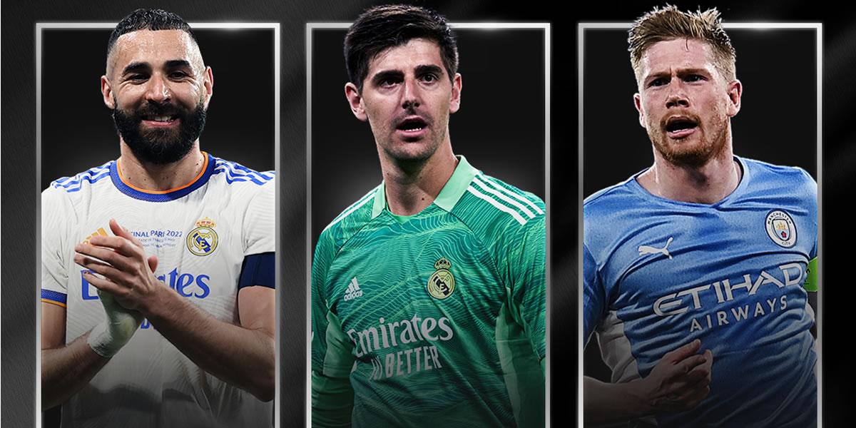 Benzema, Courtois y Kevin de Bruyne, nominados como Mejor Jugador del Año UEFA