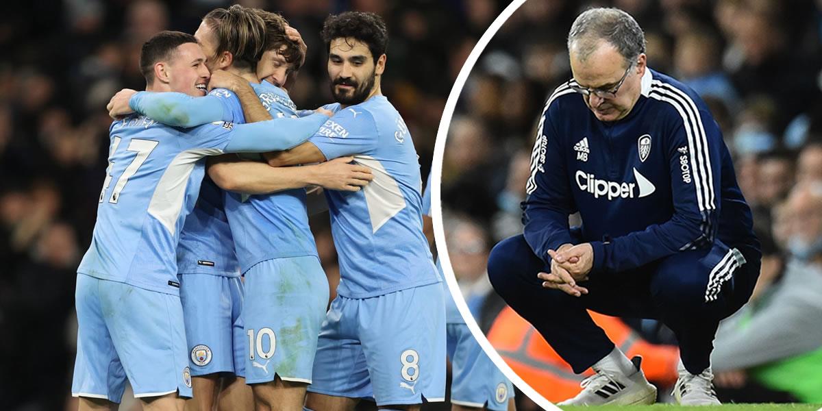 ¡La peor derrota de Bielsa! El Manchester City de Guardiola goleó 7-0 al Leeds en la Premier