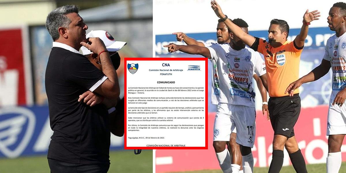 Comisión de Arbitraje defiende a Saíd Martínez tras la polémica del Motagua-Victoria y lanza una amenaza