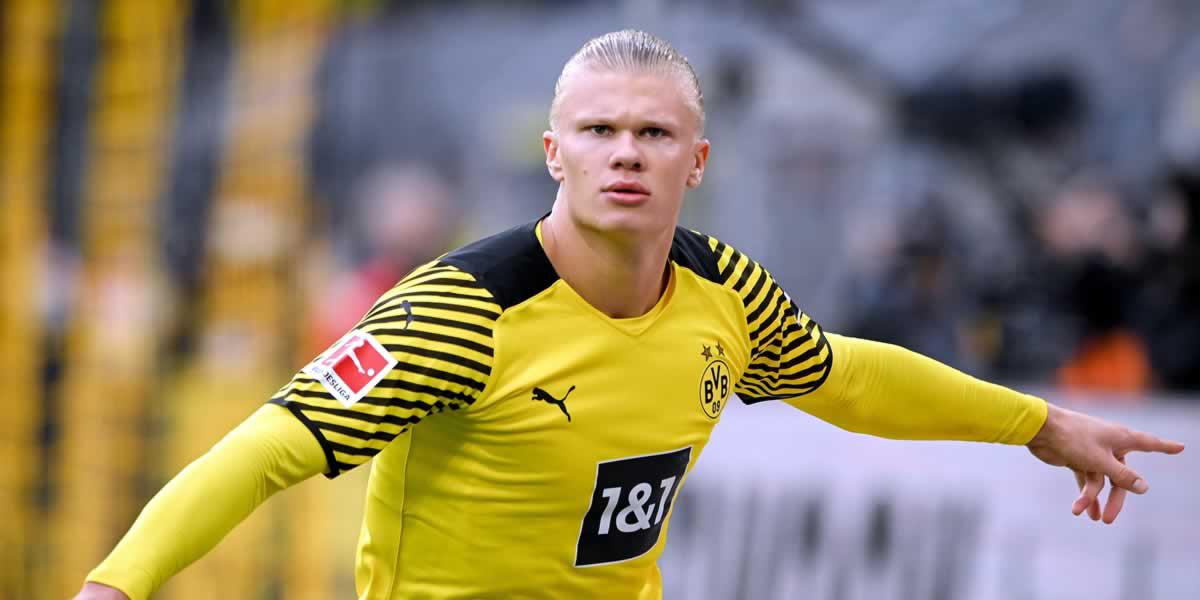 Haaland, con doblete, coloca al Borussia Dortmund como líder provisional de la Bundesliga