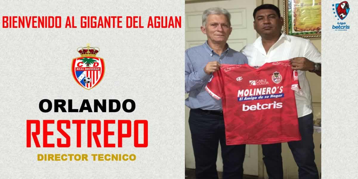 Colombiano Orlando Restrepo, nuevo entrenador de la Real Sociedad de Tocoa