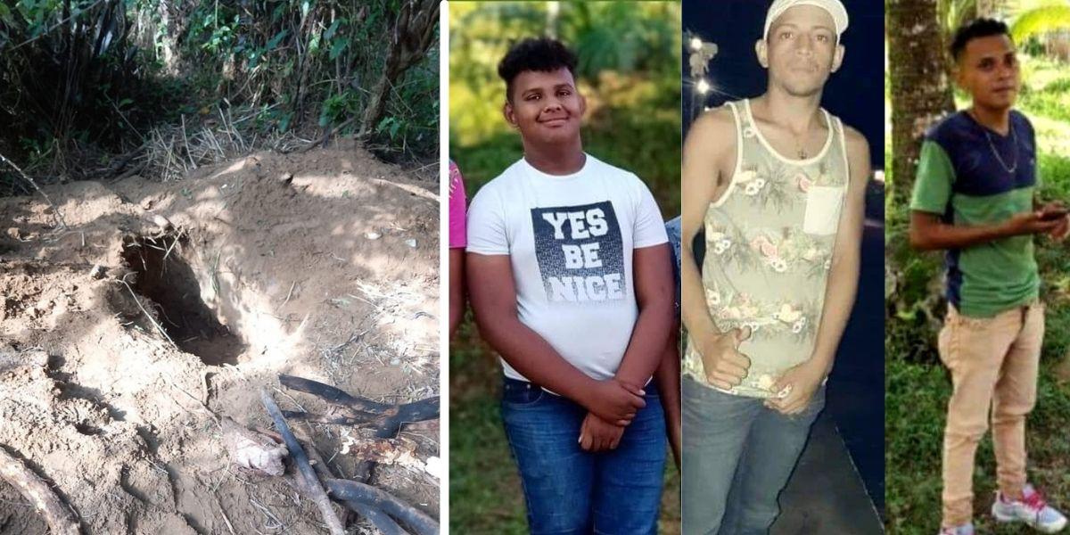 Exhuman cuerpos de los tres comerciantes asesinados en Atlántida