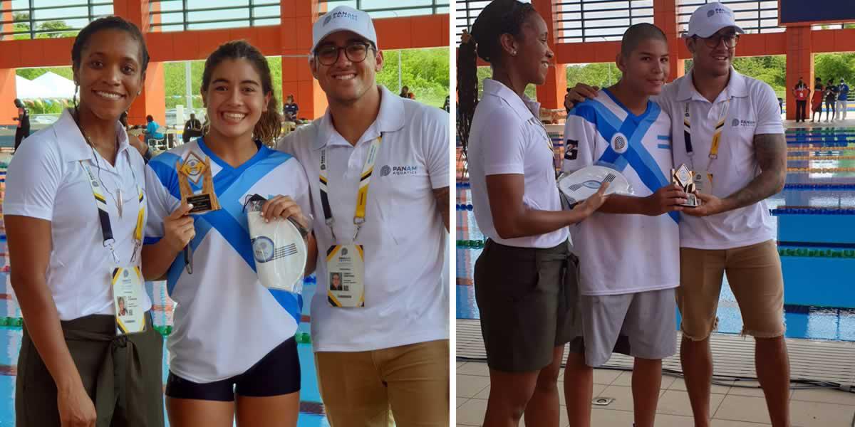 Michell Ramírez y Felipe Álvarez, los dos nadadores hondureños campeones en Trinidad y Tobago