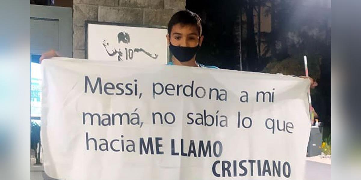 Aficionado argentino de 11 años le pide perdón a Messi por llamarse Cristiano
