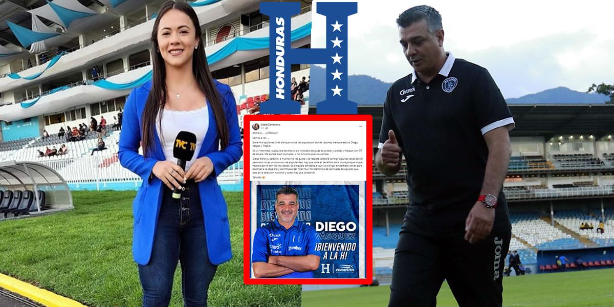 Isabel Zambrano se pronuncia tras el nombramiento de Diego Vázquez a la Selección de Honduras