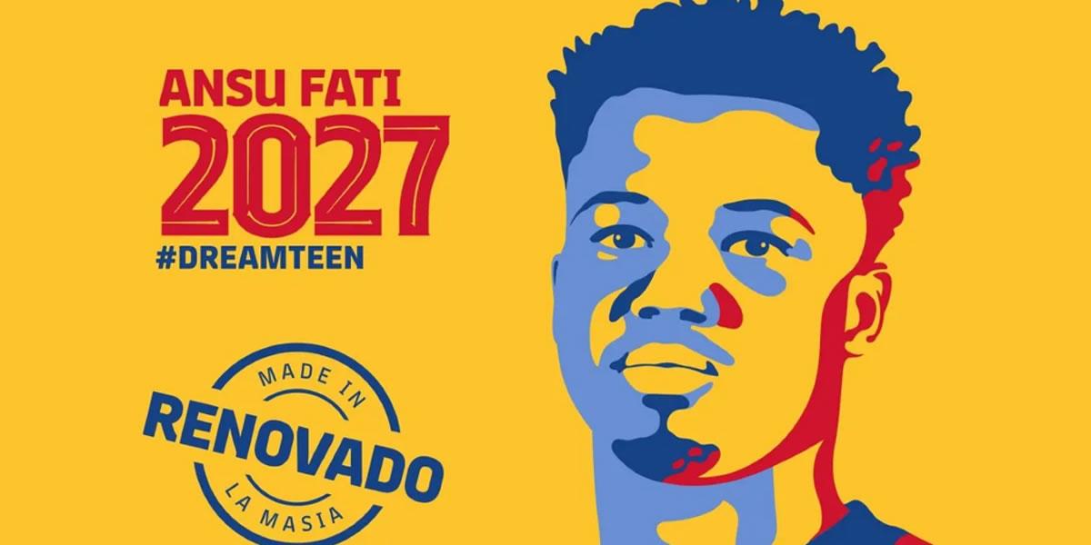 Barcelona renueva a Ansu Fati y también le pone millonaria cláusula ‘anti-jeques’