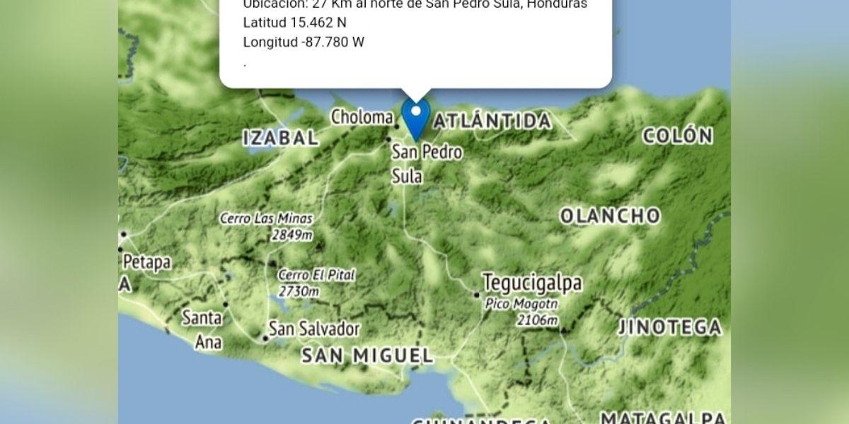 Sismo sacude la zona norte de Honduras