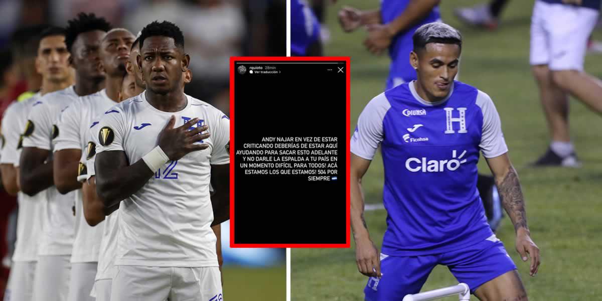 Romell Quioto ‘ataca’ a Andy Najar: “En vez de estar criticando deberías de estar aquí ayudando”