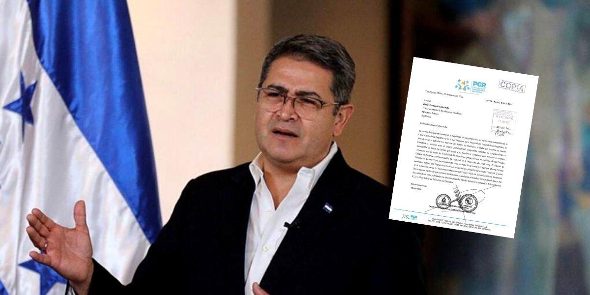 PGR solicita aseguramiento de bienes de Juan Orlando Hernández