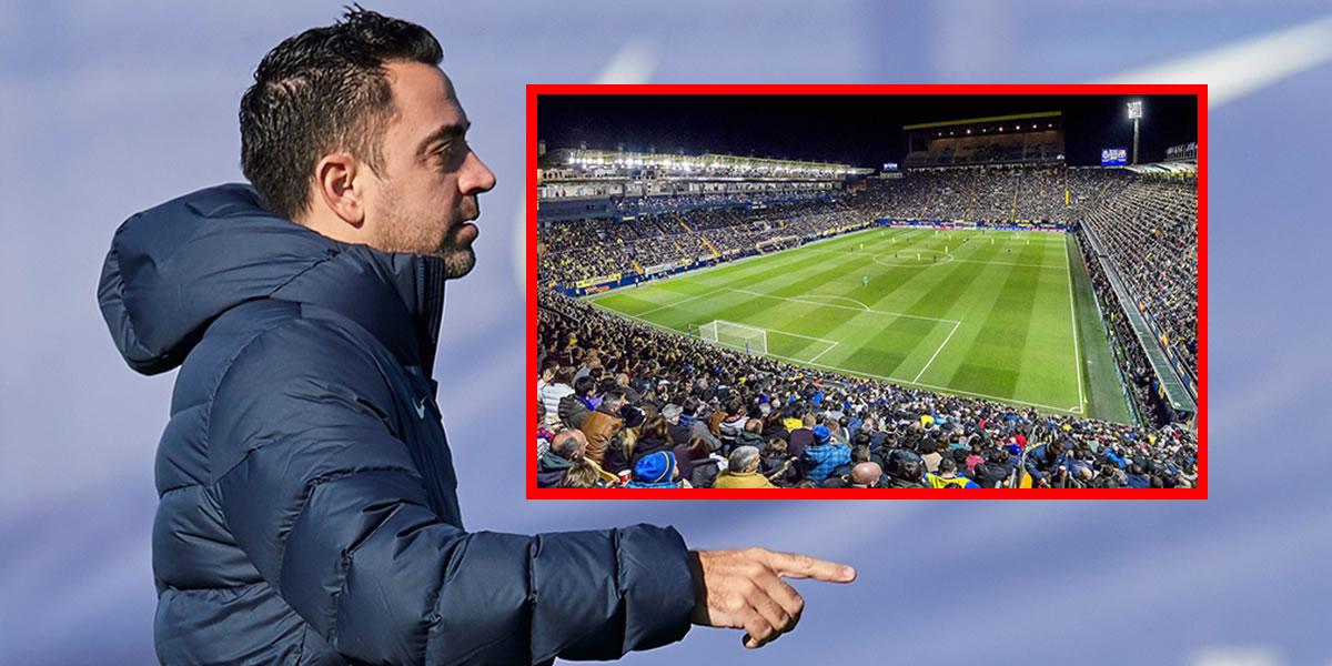 El errorazo de Xavi al hablar de las medidas del campo de La Cerámica, estadio del Villarreal