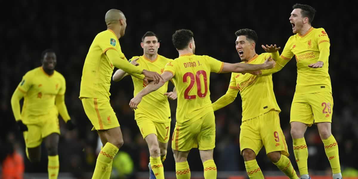 Liverpool venció al Arsenal y jugará la final de la Copa de la Liga contra Chelsea