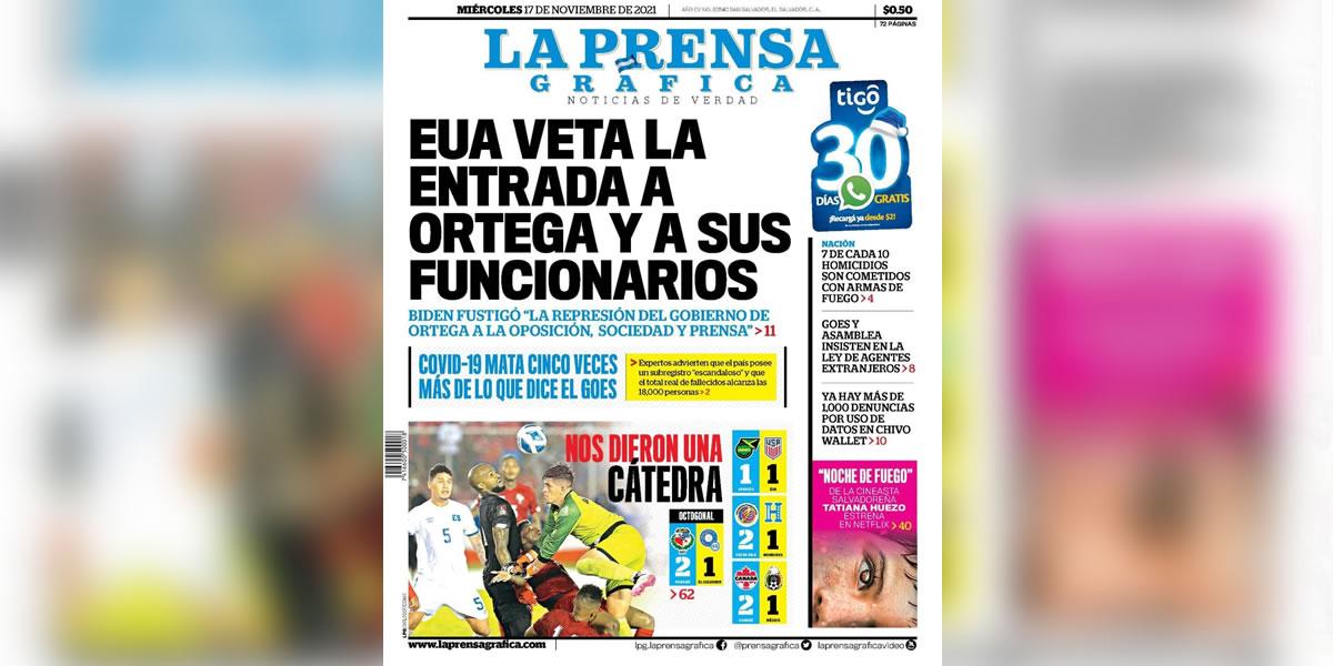 La Prensa Gráfica (El Salvador) - “Nos dieron cátedra”.