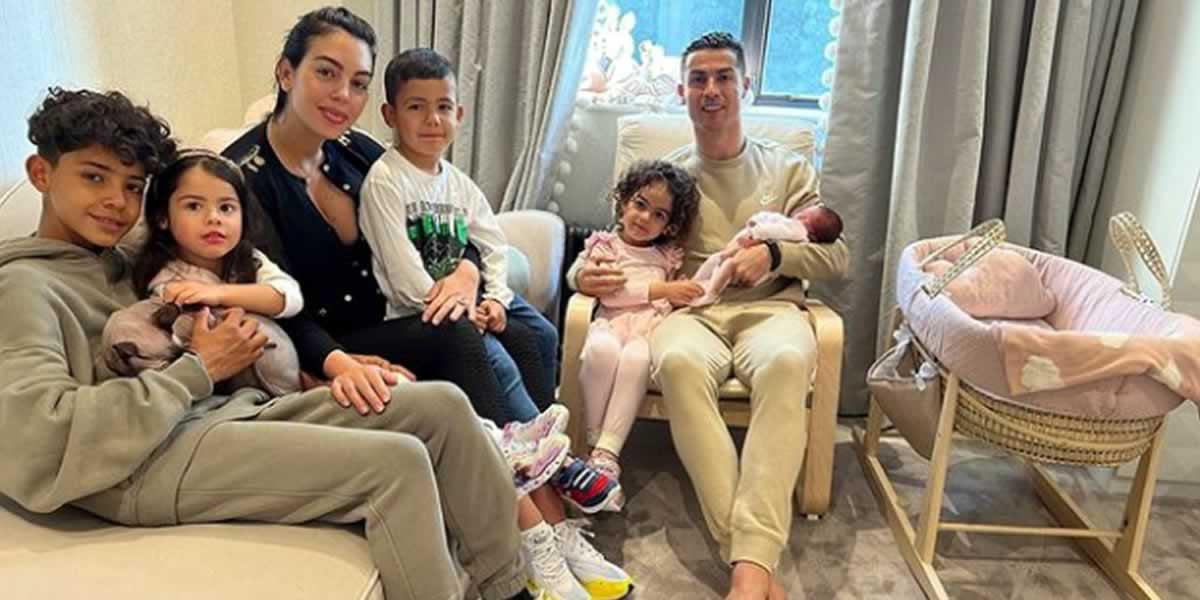 Cristiano Ronaldo y Georgina Rodríguez presentan a su hija recién nacida tras la tragedia familiar