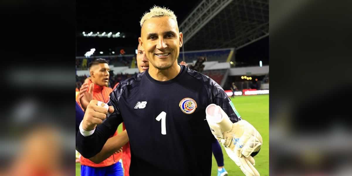 La felicidad de Keylor Navas tras el triunfo de Costa Rica ante Honduras.