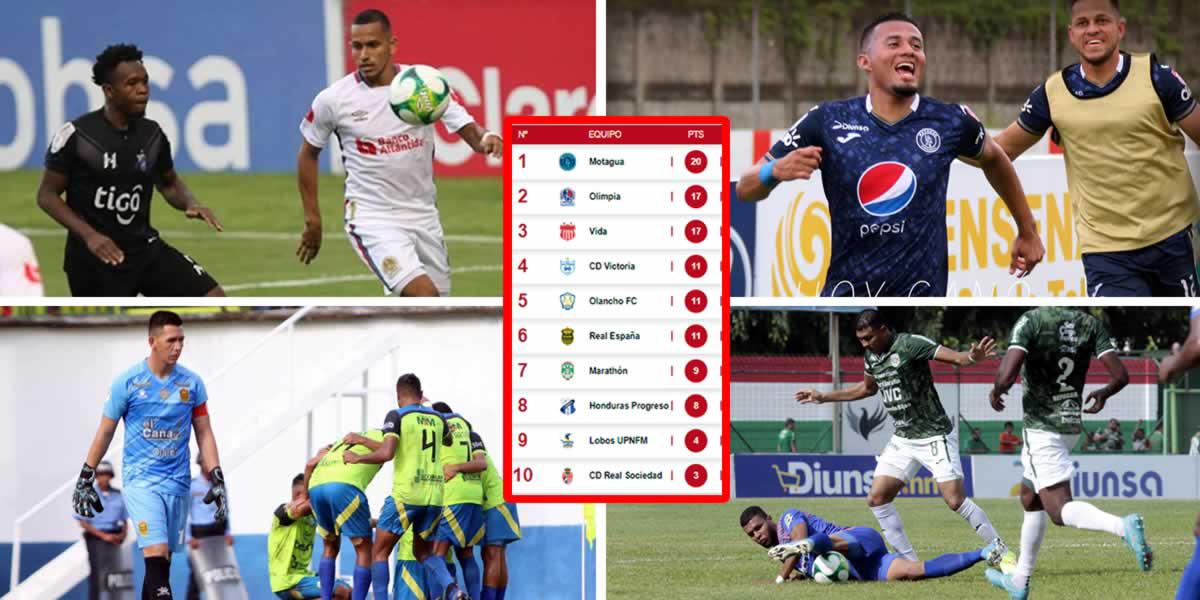 Tabla de posiciones del Torneo Apertura 2022: ¡Motagua le saca más ventaja al Olimpia!