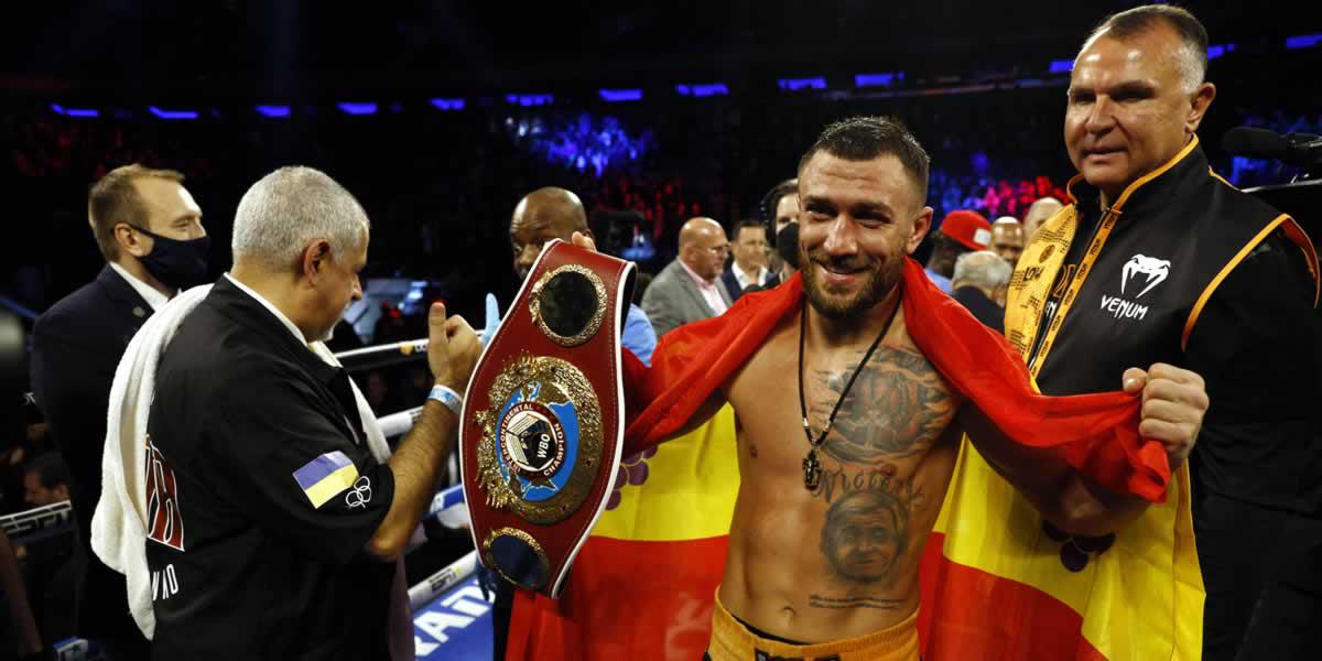 Lomachenko venció a Richard Commey y va por los cinturones que Kambosos le arrebató a Teófimo López