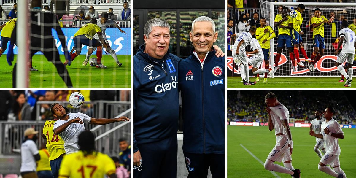 Las imágenes del partido amistoso que la Selección de Honduras perdió (2-1) contra Colombia en Fort Lauderdale, Florida, Estados Unidos.