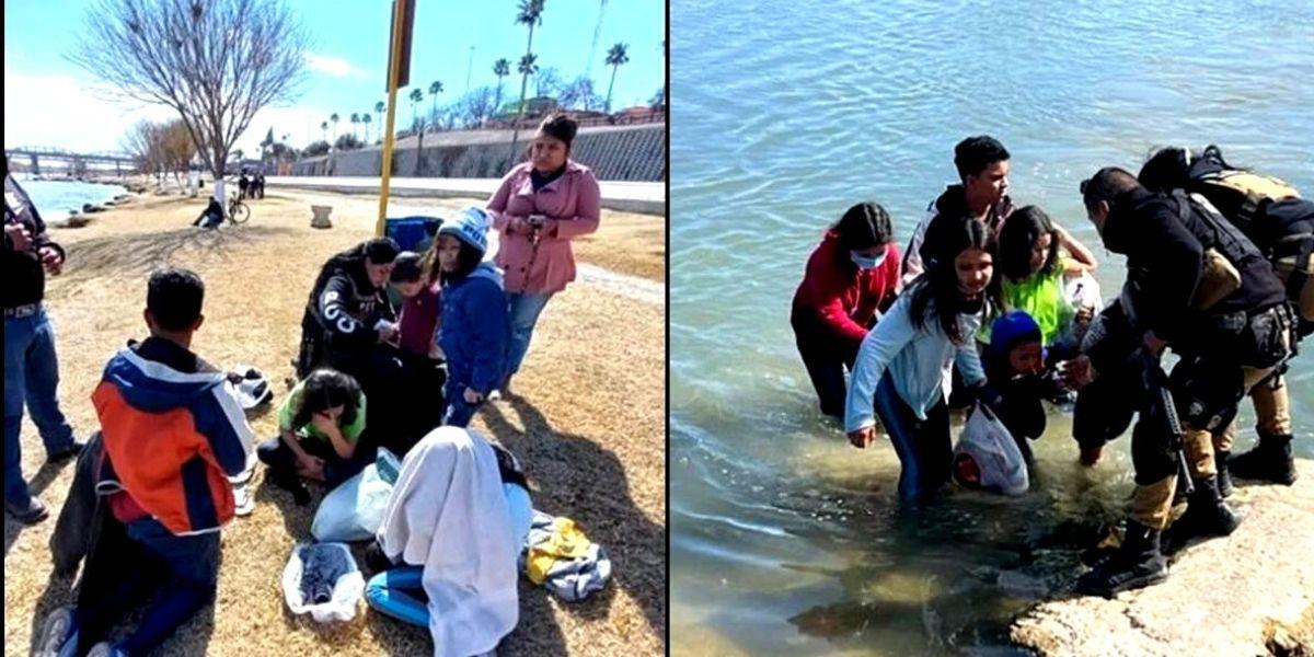 Rescatan a niños hondureños cruzando solos el río Bravo