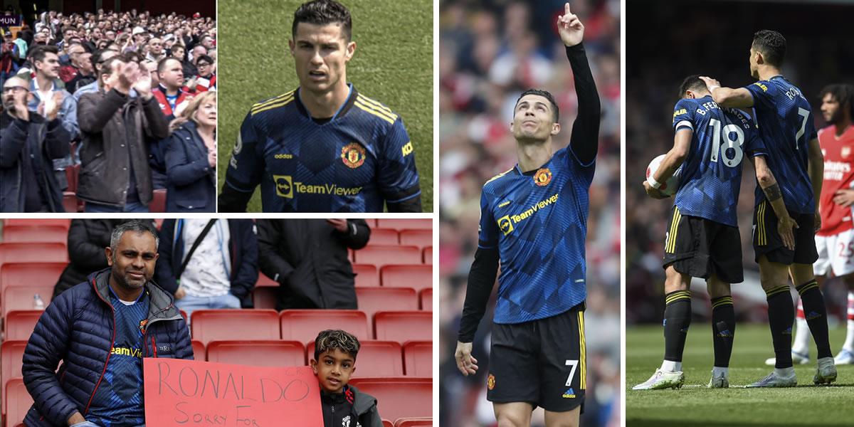 La dolorosa dedicatoria de Cristiano Ronaldo a su hijo muerto, ovación en el minuto 7 y emotiva pancarta