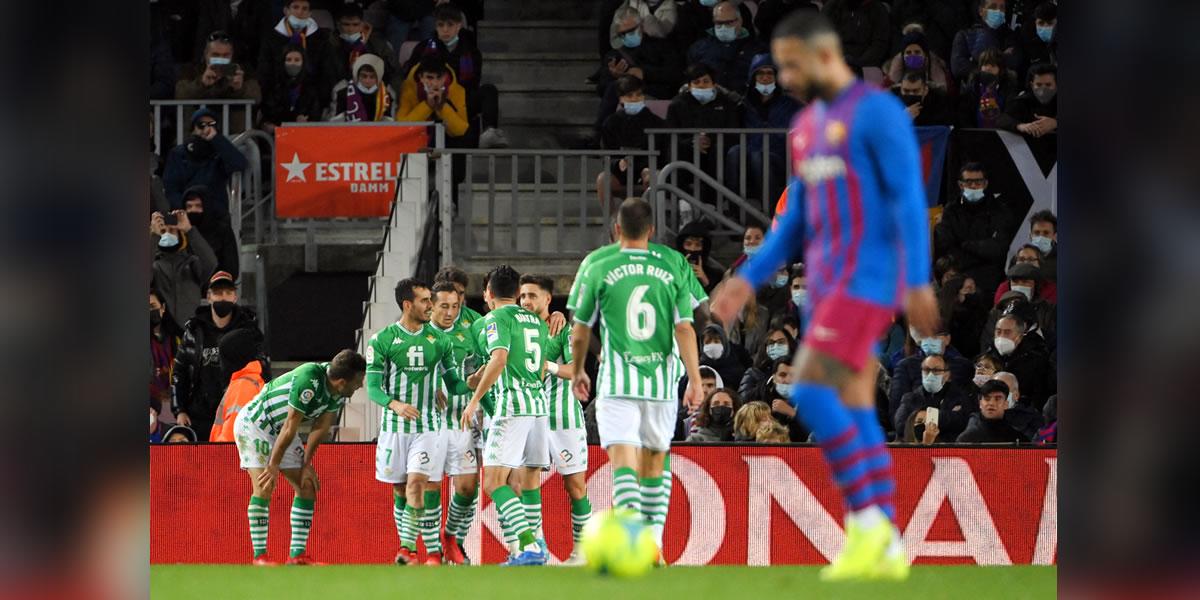 ¡Batacazo! Betis sorprende al Barça en el Camp Nou y propina primera derrota a Xavi