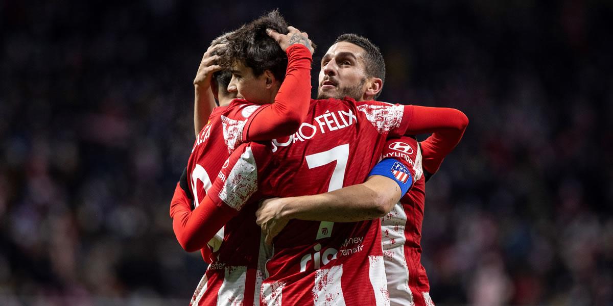 Atlético goleó y avanzó a octavos de final de la Copa del Rey