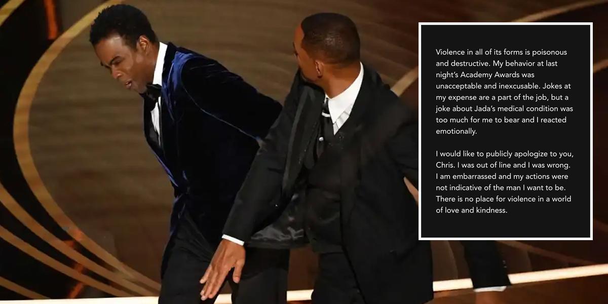 Will Smith pide disculpas a Chris Rock por la bofetada que le dio en los Premios Óscar