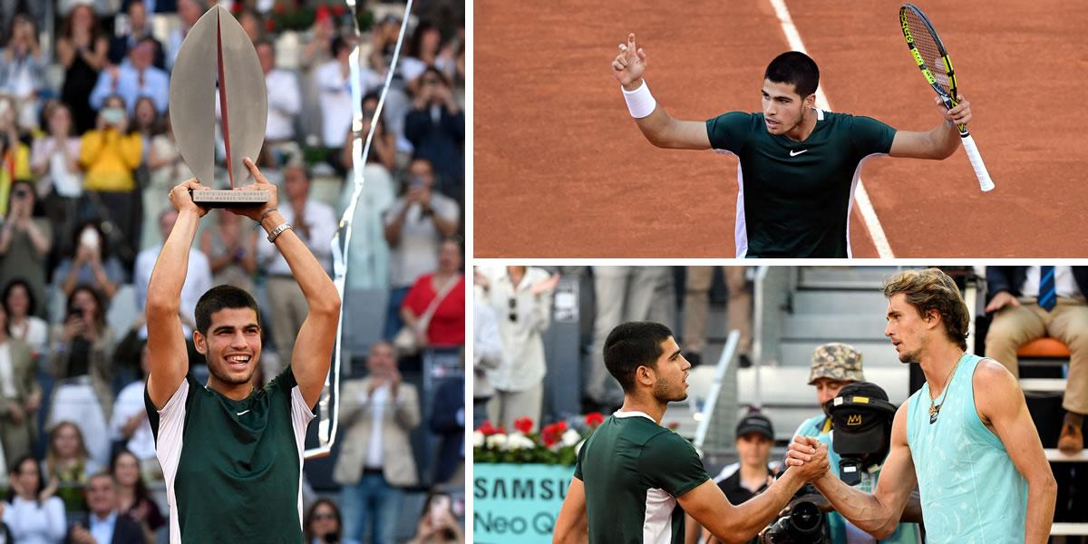 Carlos Alcaraz destroza a Zverev y conquista el Masters 1000 de Madrid