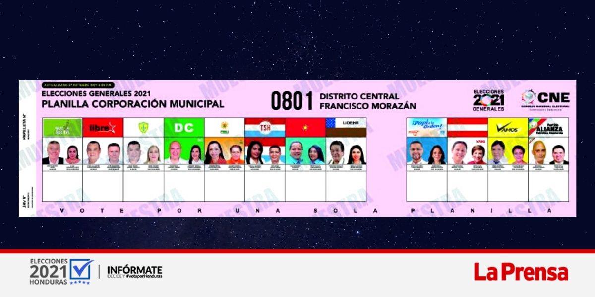 Dos mujeres y nueve hombres buscan ganar la alcaldía del Distrito Central