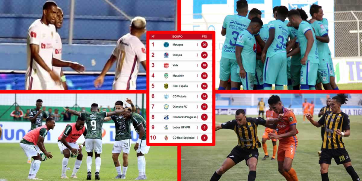 Tabla de posiciones del Torneo Apertura 2022: Motagua se consolida y Olimpia desbanca al Vida