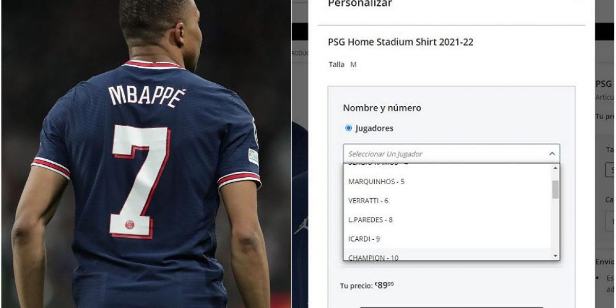 ¿Qué pasó? La misteriosa desaparición de la camiseta de Mbappé en la web del PSG