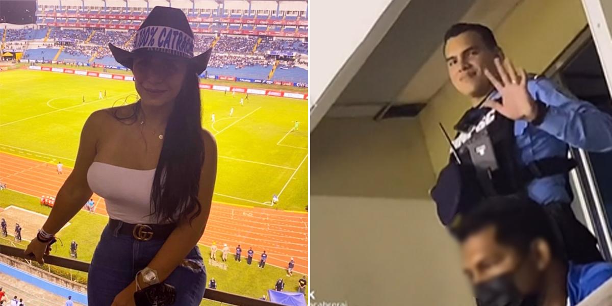 Hondureña se viraliza por buscar a policía que estuvo en el Honduras-Jamaica